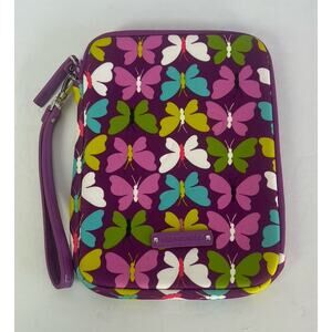 Vera Bradley Flutterby Butterflies Medium Tablet Sleeve Neoprene Padded Zip